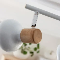 Lindby downlight Fridolin, 50 cm, 3 lyskilder, hvit, metall