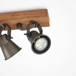 Lindby downlight Grandesa, 35 cm, 4 lyskilder, tre, metall