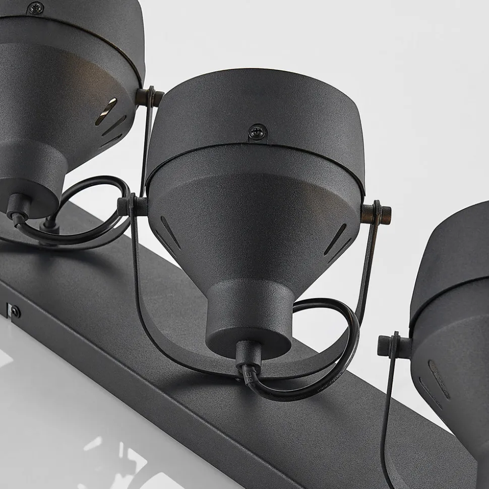 Lindby downlight Henega, 52 cm, svart, 3 lyskilder