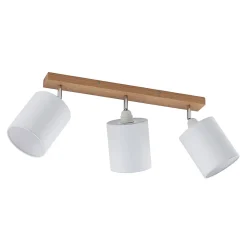 Lindby downlight Imarin, 56 cm, 3 lyskilder, hvit, tre