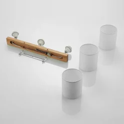 Lindby downlight Imarin, 56 cm, 3 lyskilder, hvit, tre