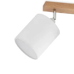 Lindby downlight Imarin, 81 cm, hvit, 4 lyskilder, tre