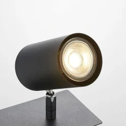 Lindby downlight Joffrey, 49 cm, svart, 3 lyskilder, GU10