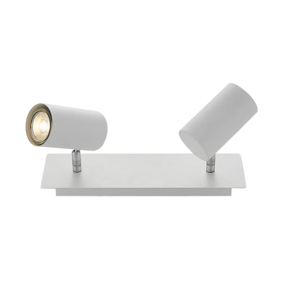 Lindby downlight Joffrey, 31 cm, 2 lyskilder, hvit, GU10