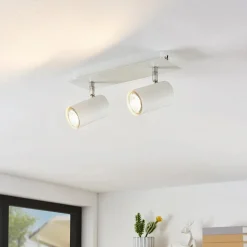 Lindby downlight Joffrey, 31 cm, 2 lyskilder, hvit, GU10