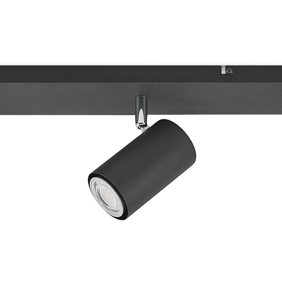 Lindby downlight Joffrey, 116 cm, svart, 6 lyskilder, GU10