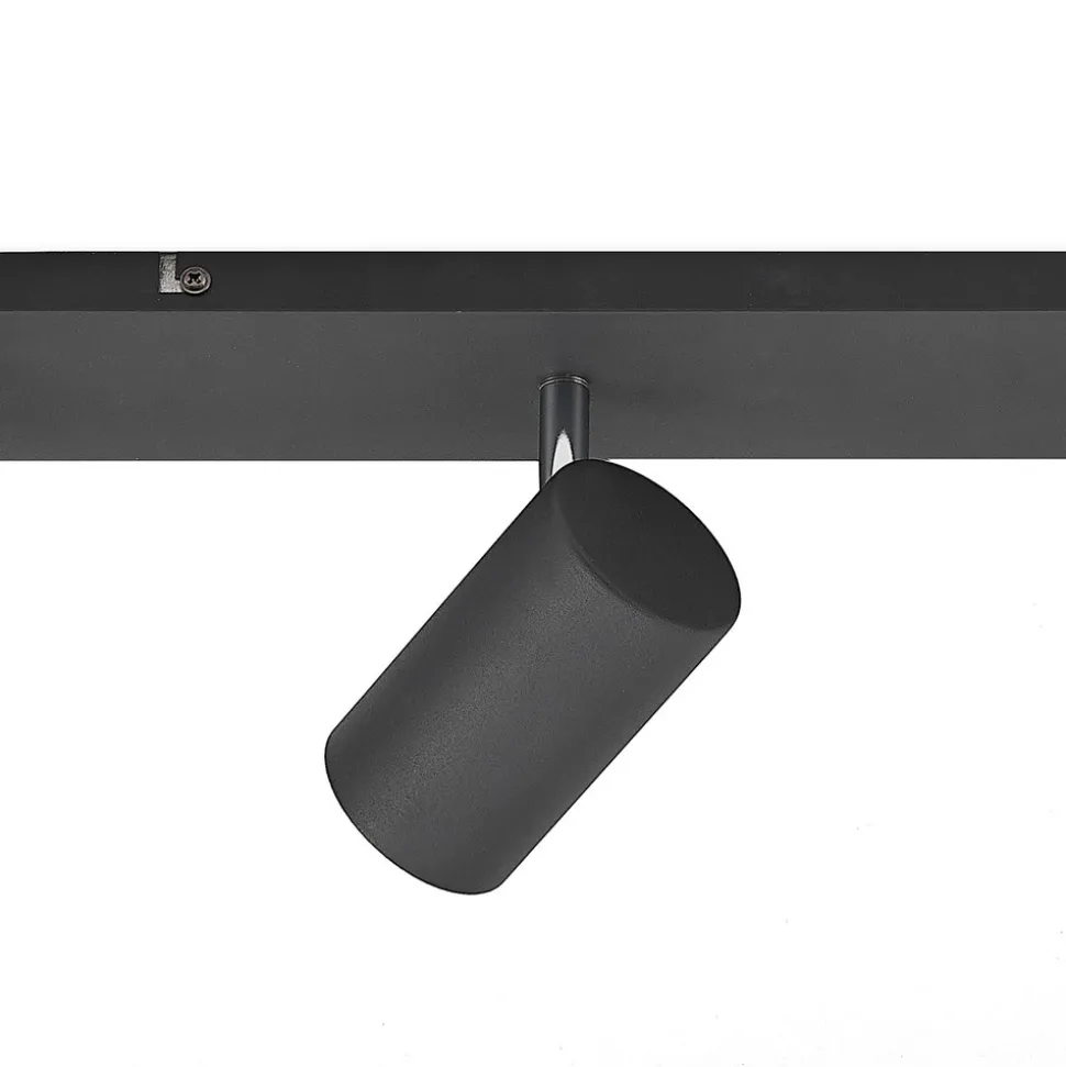 Lindby downlight Joffrey, 116 cm, svart, 6 lyskilder, GU10