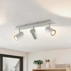 Lindby downlight Joffrey, 49 cm, hvit, 3 lyskilder, GU10