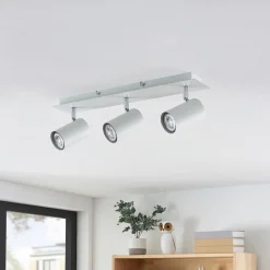 Lindby downlight Joffrey, 49 cm, hvit, 3 lyskilder, GU10