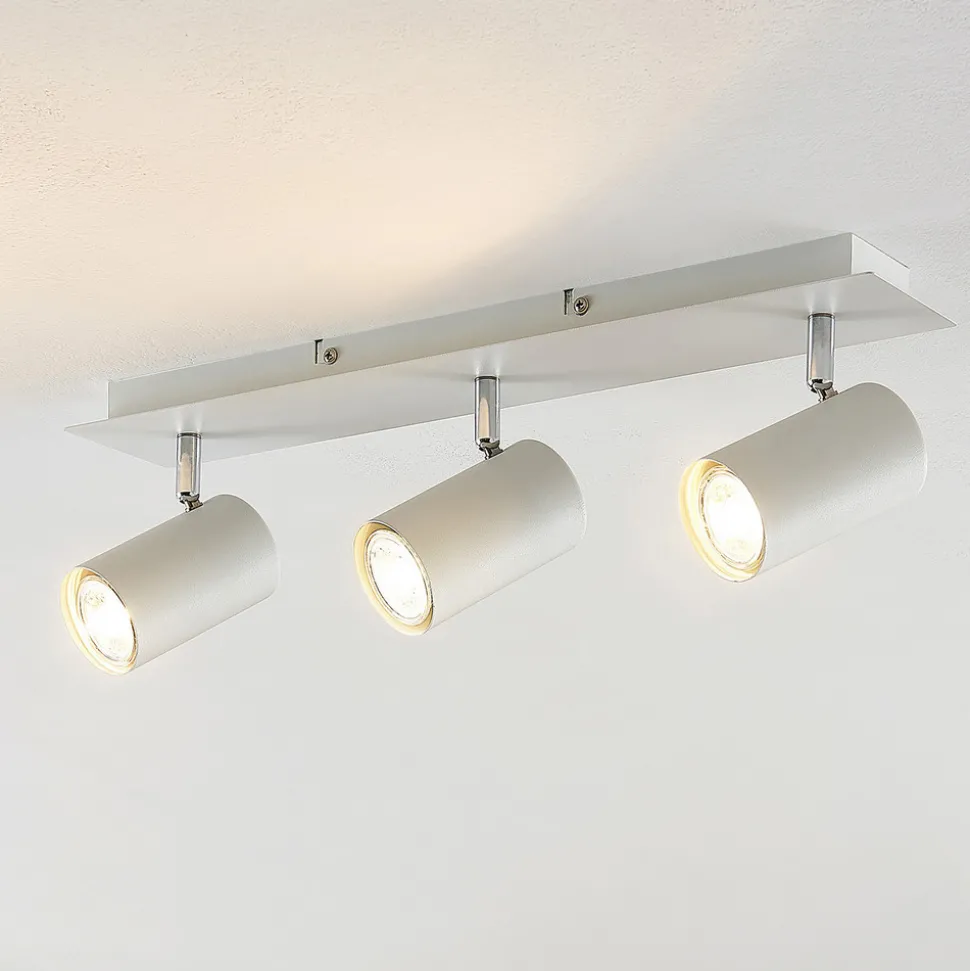 Lindby downlight Joffrey, 49 cm, hvit, 3 lyskilder, GU10