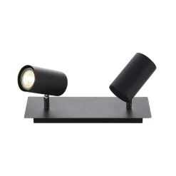 Lindby downlight Joffrey, 31 cm, 2 lyskilder, svart, GU10