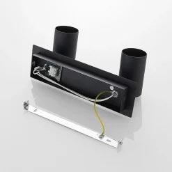 Lindby downlight Joffrey, 31 cm, 2 lyskilder, svart, GU10