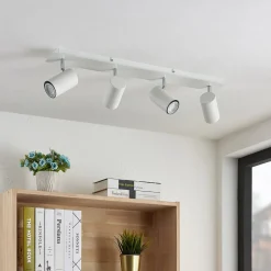 Lindby downlight Joffrey, 70 cm, hvit, 4 lyskilder, GU10