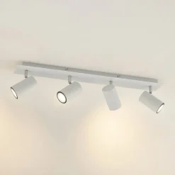 Lindby downlight Joffrey, 70 cm, hvit, 4 lyskilder, GU10