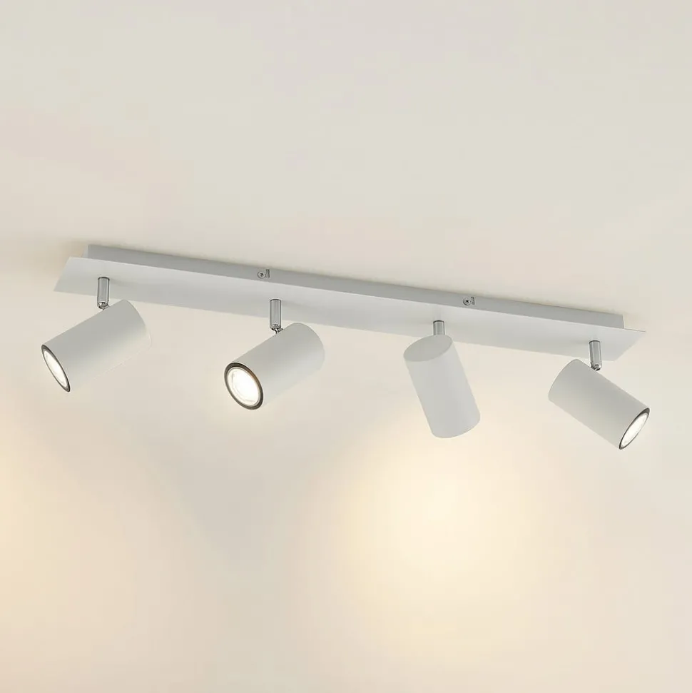 Lindby downlight Joffrey, 70 cm, hvit, 4 lyskilder, GU10