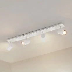 Lindby downlight Joffrey, 80 cm, hvit, 4 lyskilder, GU10