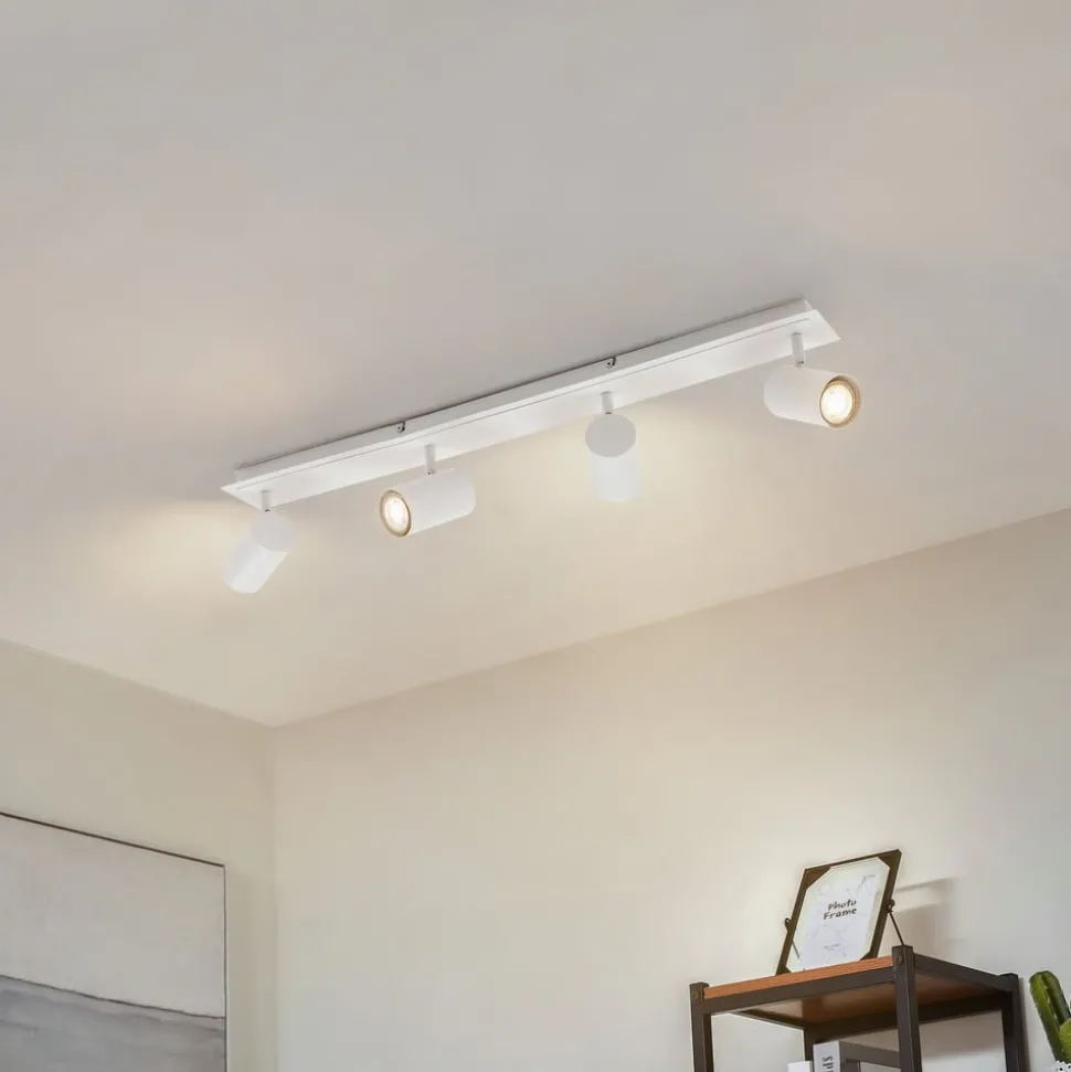 Lindby downlight Joffrey, 80 cm, hvit, 4 lyskilder, GU10