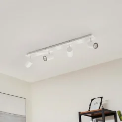 Lindby downlight Joffrey, 80 cm, hvit, 4 lyskilder, GU10