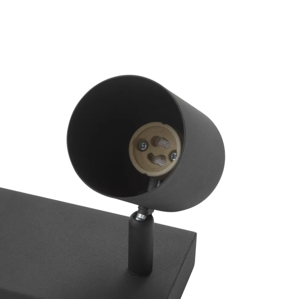 Lindby downlight Jorell, 35 cm, svart, 3 lyskilder, metall