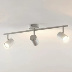 Lindby downlight Jorell, hvit, 55 cm, 3 lyskilder, metall, GU10