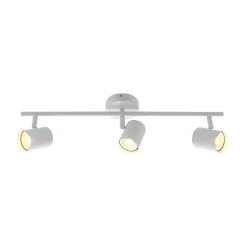 Lindby downlight Jorell, hvit, 55 cm, 3 lyskilder, metall, GU10