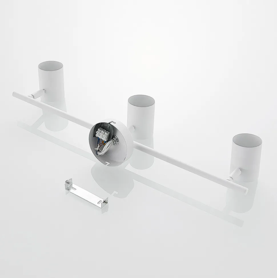 Lindby downlight Jorell, hvit, 55 cm, 3 lyskilder, metall, GU10