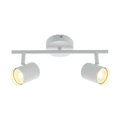 Lindby downlight Jorell, hvit, 32 cm, 2 lyskilder, metall, GU10