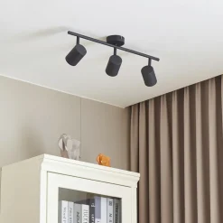 Lindby downlight Jorell, svart, 51 cm, 3 lyskilder, GU10