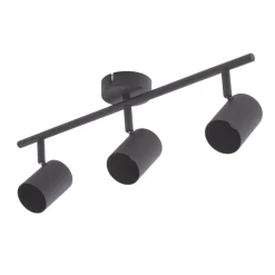 Lindby downlight Jorell, svart, 51 cm, 3 lyskilder, GU10