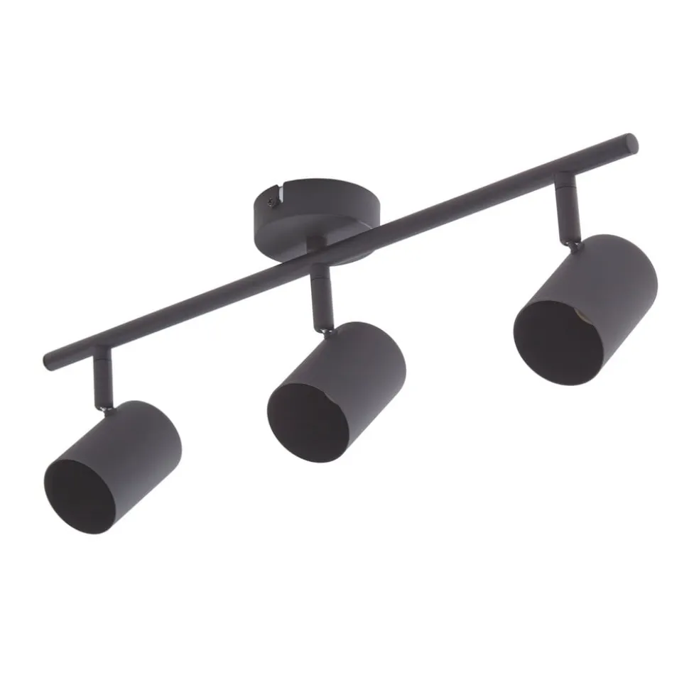 Lindby downlight Jorell, svart, 51 cm, 3 lyskilder, GU10