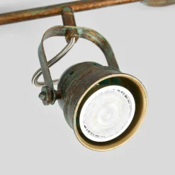 Lindby downlight Leonor, 4 lyskilder, grønn, metall, 78 cm