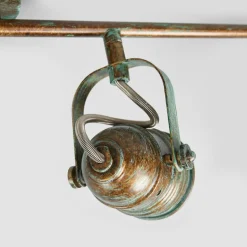 Lindby downlight Leonor, 4 lyskilder, grønn, metall, 78 cm