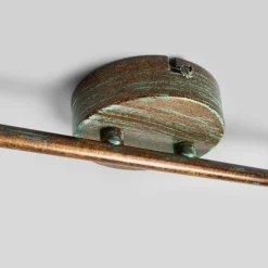 Lindby downlight Leonor, 4 lyskilder, grønn, metall, 78 cm