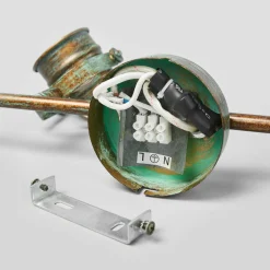 Lindby downlight Leonor, 4 lyskilder, grønn, metall, 78 cm