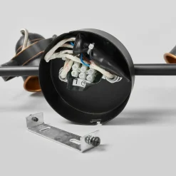 Lindby downlight Leonor, 4 lyskilder, svart, metall, 78 cm