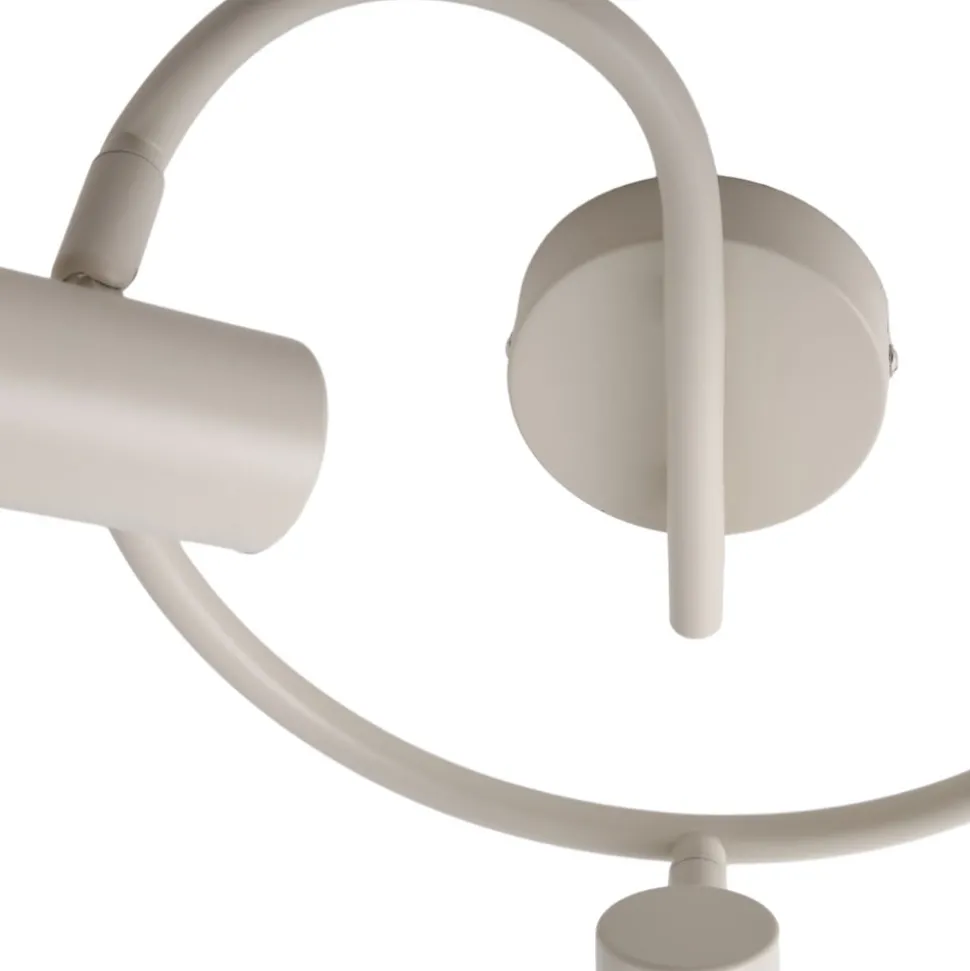 Lindby downlight Ovelia, beige, 3 lyskilder, metall, E27