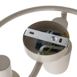 Lindby downlight Ovelia, beige, 3 lyskilder, metall, E27