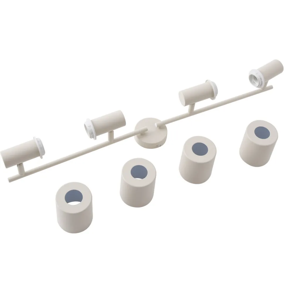 Lindby downlight Ovelia, beige, 80 cm, 4 lyskilder, E27