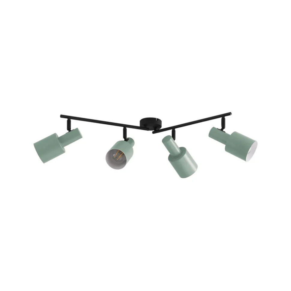 Lindby downlight Ovelia, grønn, 80 cm, 4 lyskilder, E27