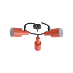 Lindby downlight Ovelia, oransje/svart, 3 lyskilder, E27