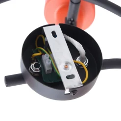 Lindby downlight Ovelia, oransje/svart, 3 lyskilder, E27