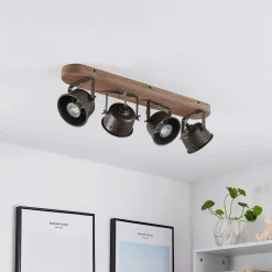 Lindby downlight Rubinjo, 62 cm, 4 lyskilder, tre, GU10