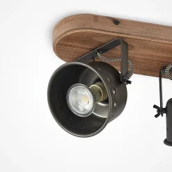 Lindby downlight Rubinjo, 45 cm, 3 lyskilder, tre, GU10