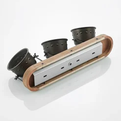 Lindby downlight Rubinjo, 45 cm, 3 lyskilder, tre, GU10