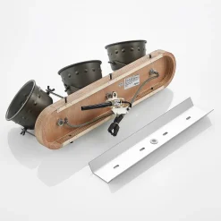 Lindby downlight Rubinjo, 45 cm, 3 lyskilder, tre, GU10