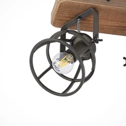 Lindby downlight Rutger, 52 cm, 3 lyskilder, tre, bur, E14