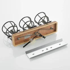 Lindby downlight Rutger, 52 cm, 3 lyskilder, tre, bur, E14