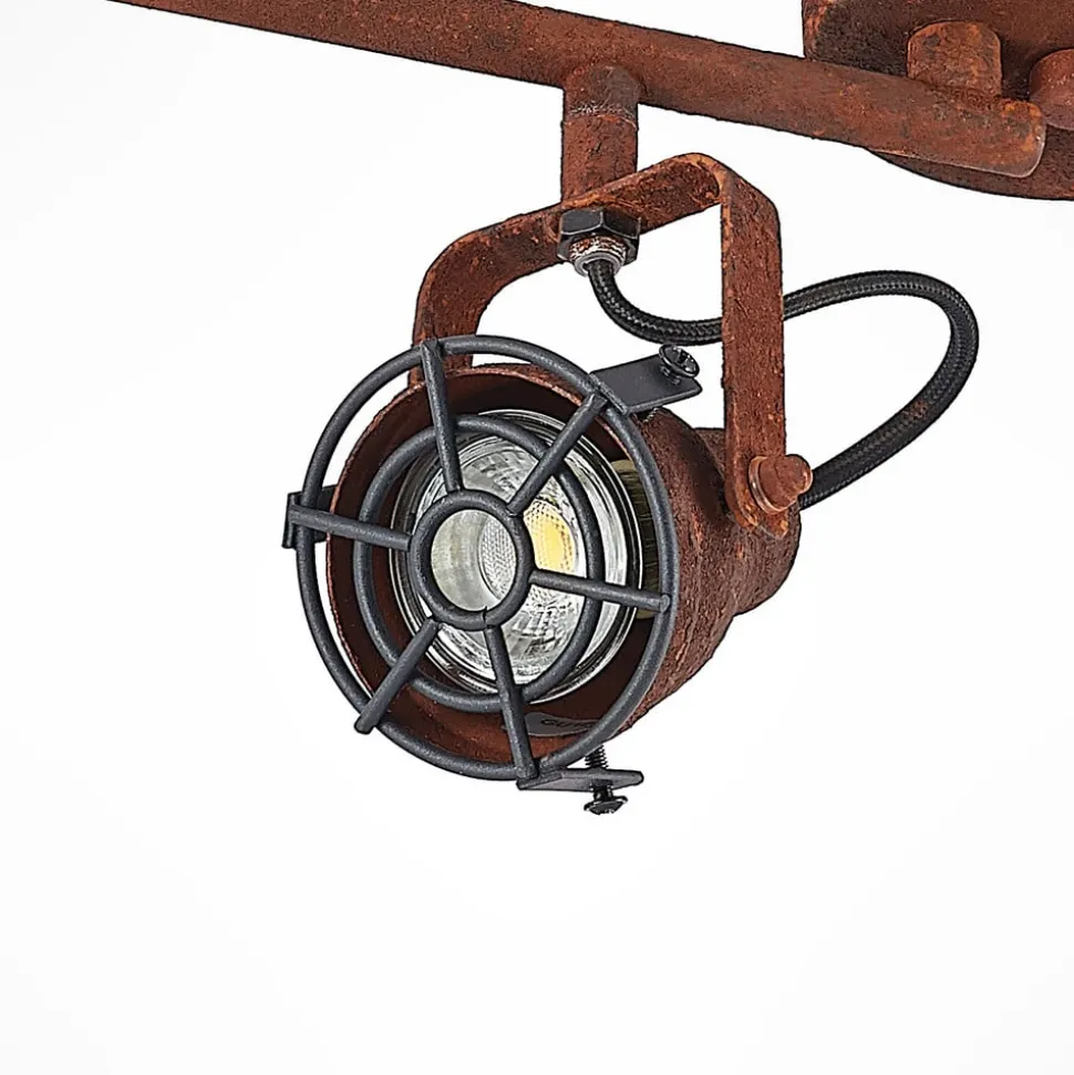 Lindby downlight Scabra, 63 cm, rustbrun, 4 lyskilder, metall