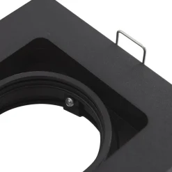 Lindby downlight Thorid, svart, 10 x 10 cm, sett med 10 stk, GU10