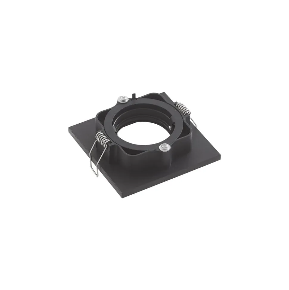 Lindby downlight Thorid, svart, 10 x 10 cm, sett med 10 stk, GU10